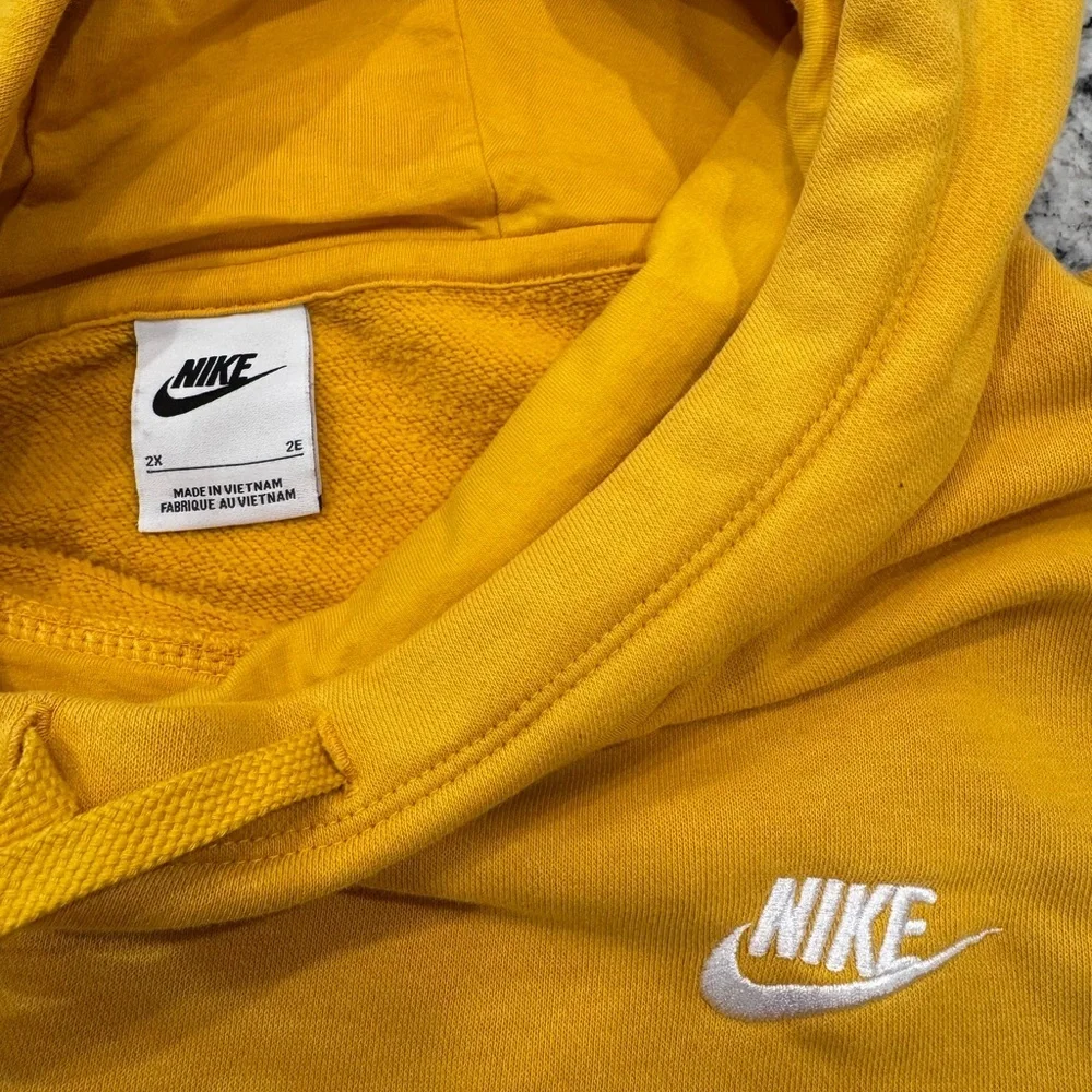 Nike Mustard Yellow Hoodie 2X Embroidered Swoosh